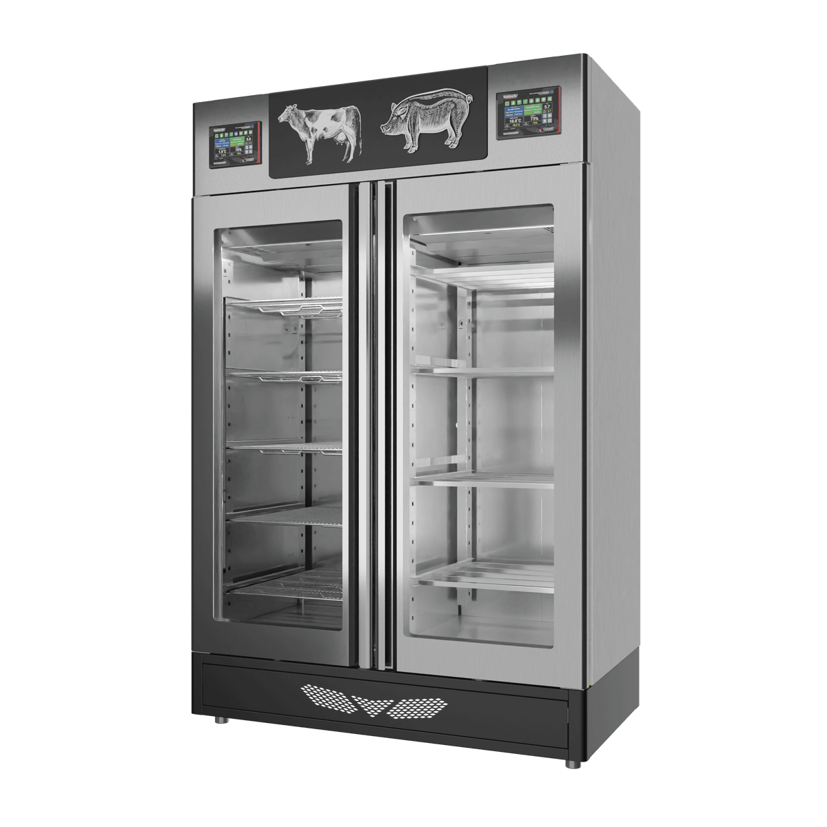 Stagionello® Salami Curing Device Combo 100+100 Kg Salami/Meat glass door image 3