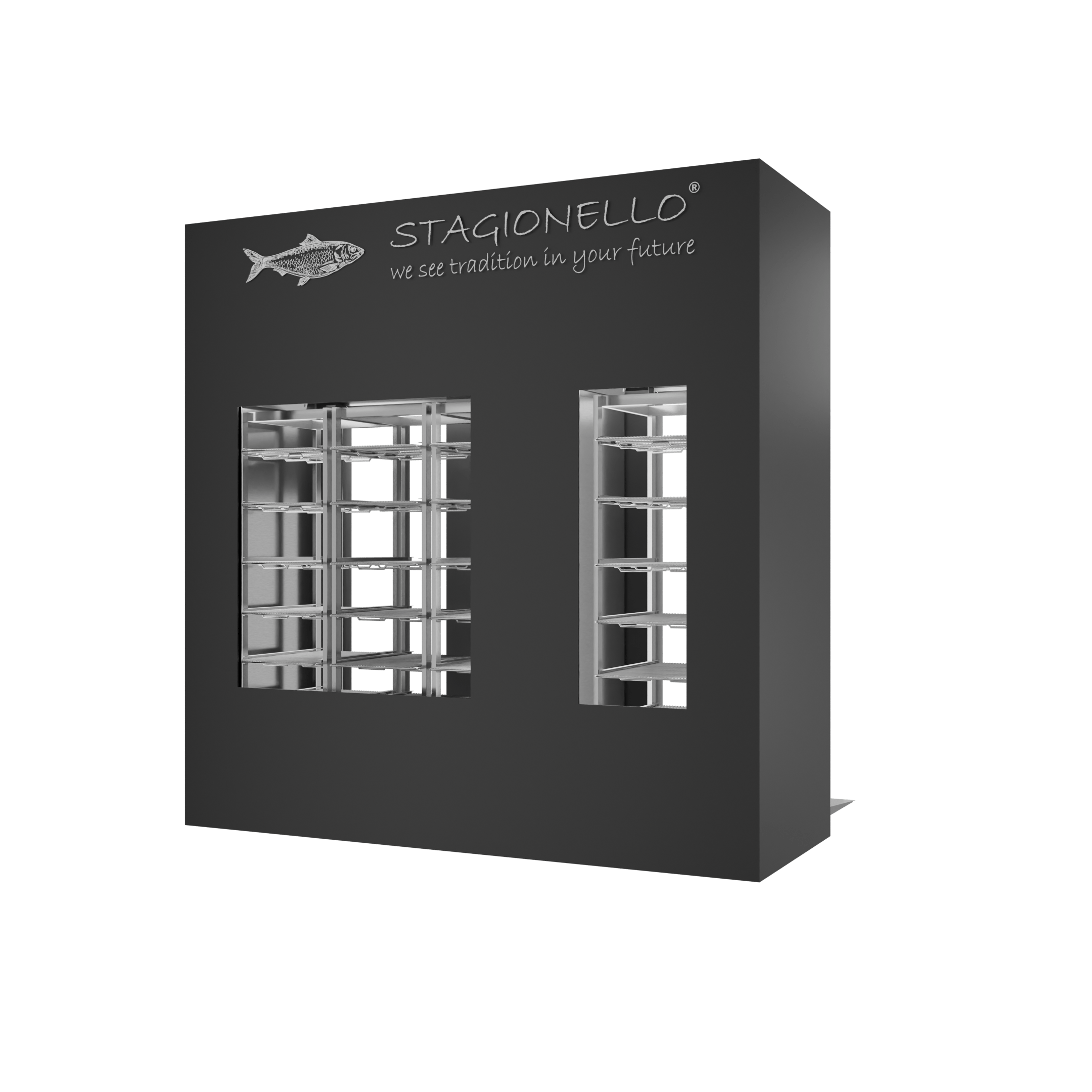 Stagionello® Fish Curing Device 100/300 Kg Walk-in 2 GLASSES image 1