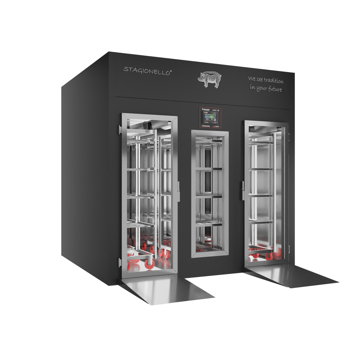 Stagionello® Salami Curing Device 1200 Kg Walk-In GLASS DOOR image 0