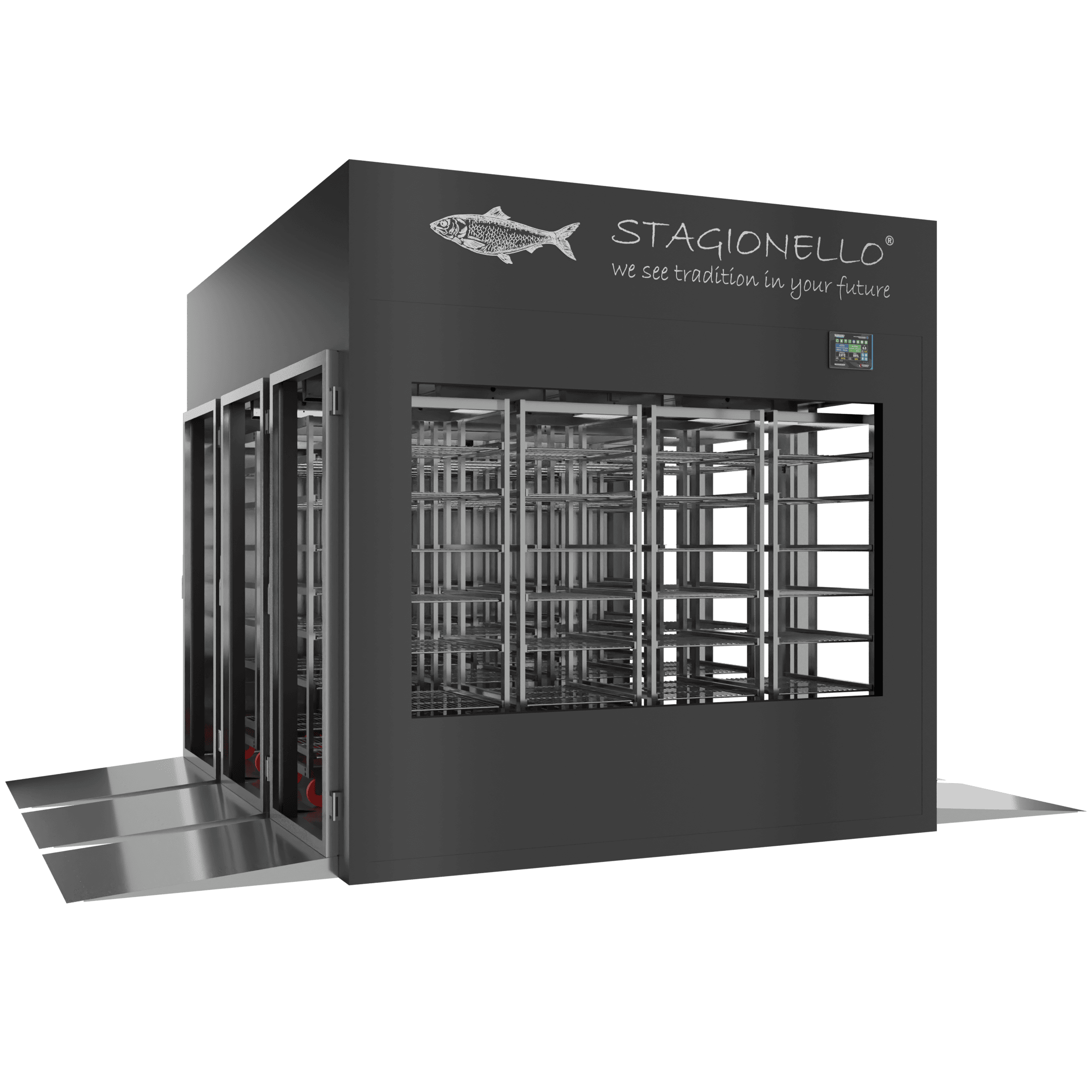 Stagionello® Fish Curing Device 1800 Kg Tunnel GLASS DOOR image 0