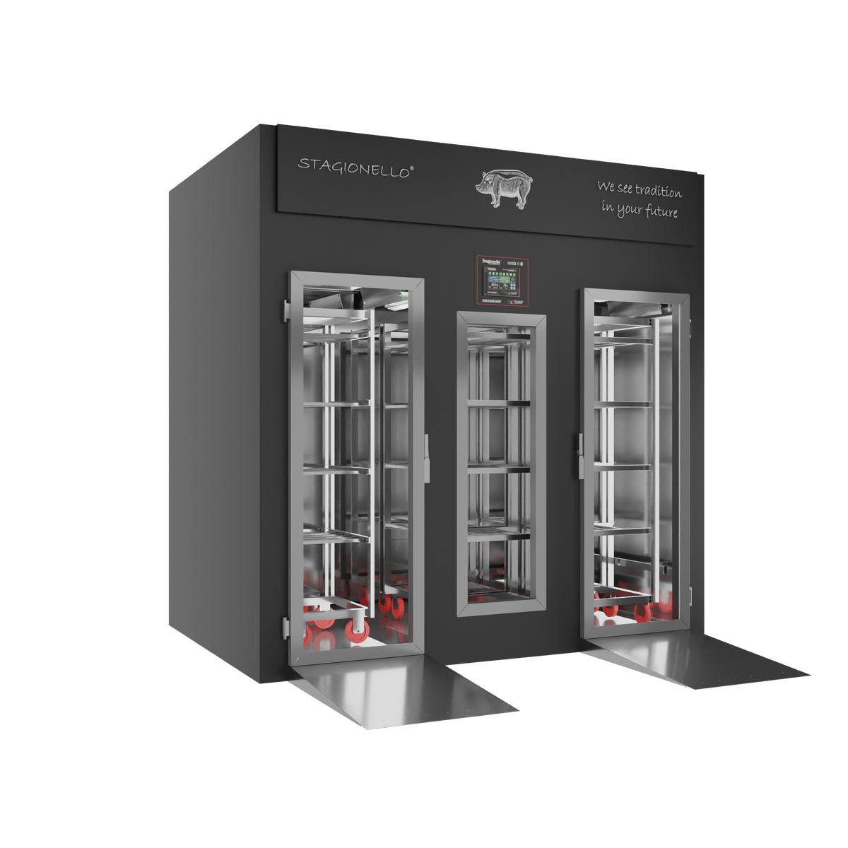 Stagionello® Salami Curing Device 800 Kg Walk-in GLASS DOOR image 0