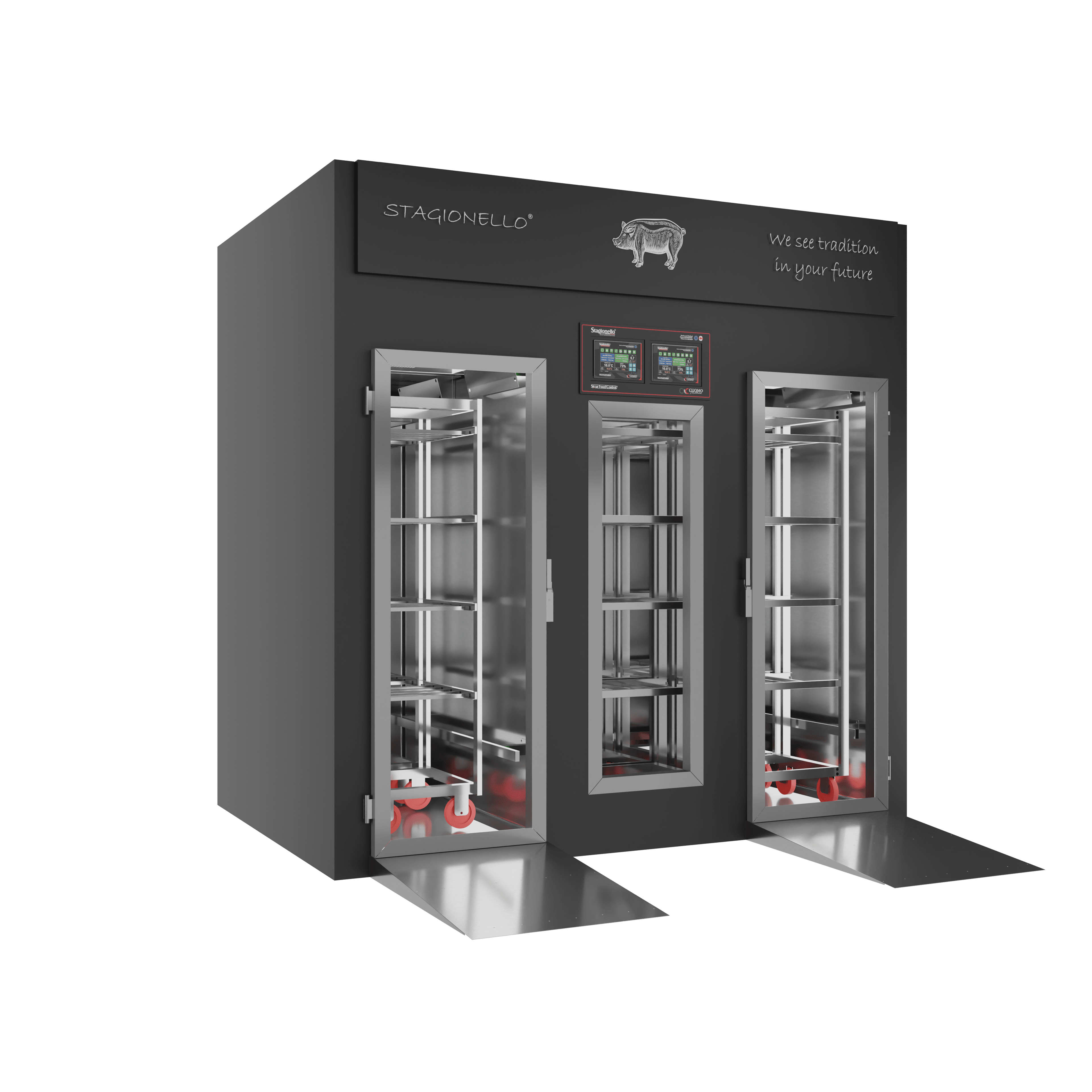 Stagionello® Salami Curing Device 200/600 Kg Walk-in glass door image 0