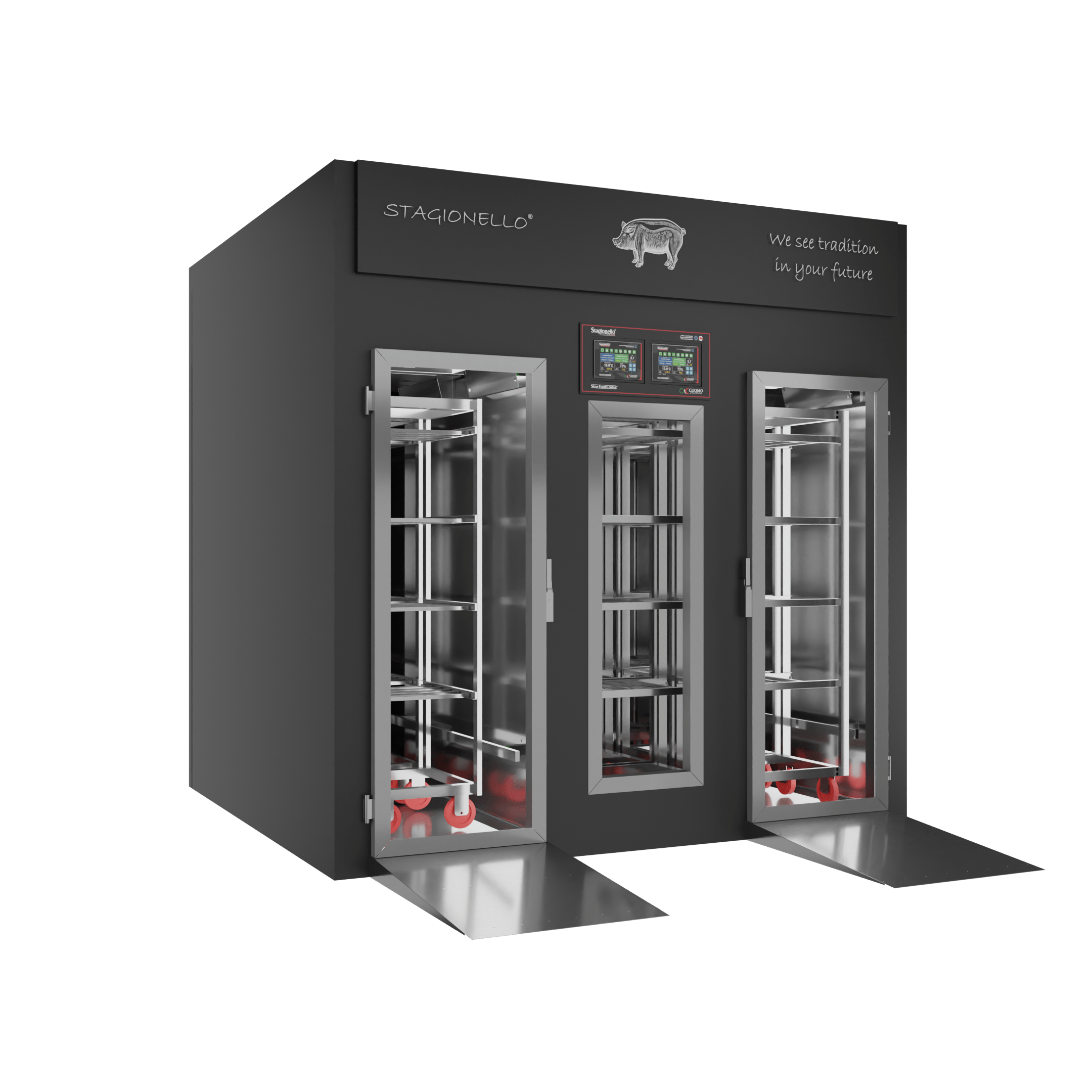 Stagionello® Salami Curing Device 300/900 Kg Walk-In GLASS DOOR image 0