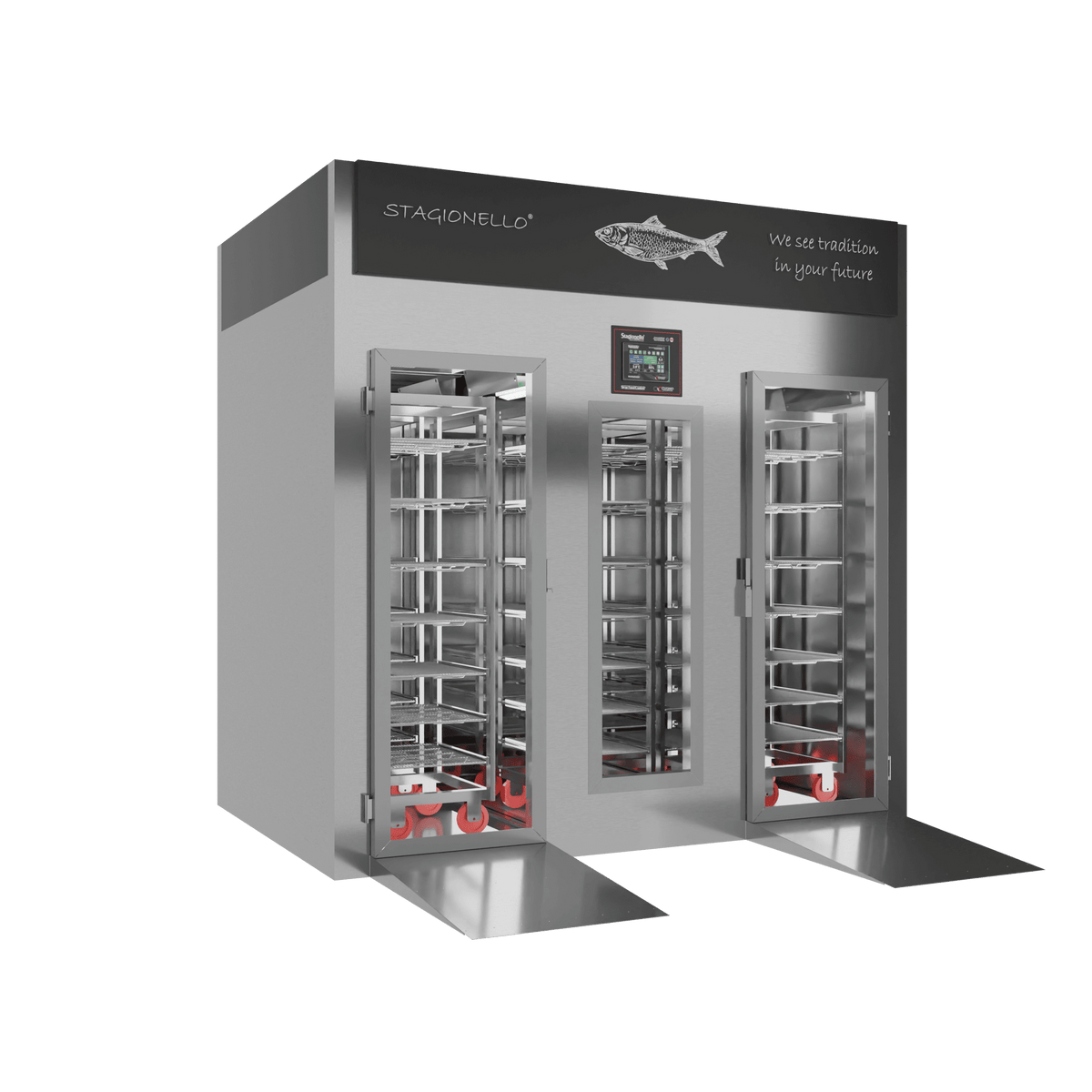 Stagionello® Fish Curing Device 800 Kg Walk-in GLASS DOOR image 1