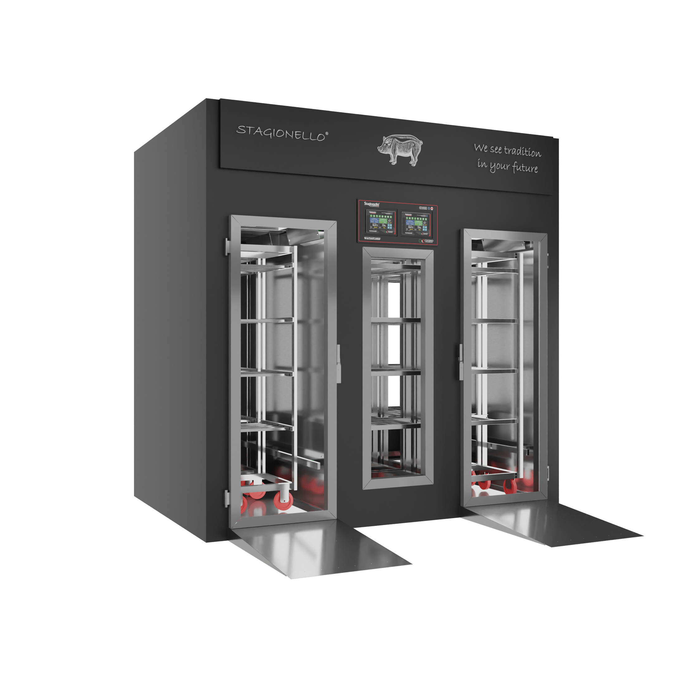 Stagionello® Salami Curing Device 200/600 Kg Walk-in 2 GLASSES image 0