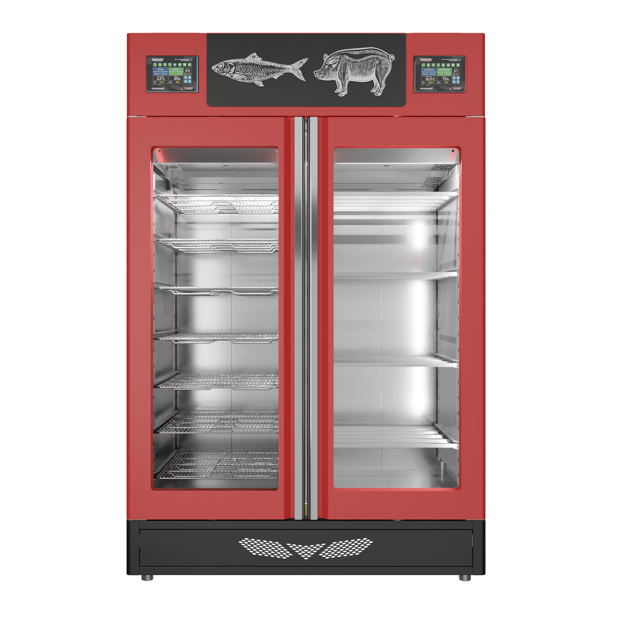 Stagionello® Salami Curing Device Combo 100+100 Kg Salami/fish glass door image 1